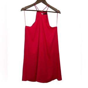 Krisa Red Strappy Dress Rio Halter NWT Women’s L